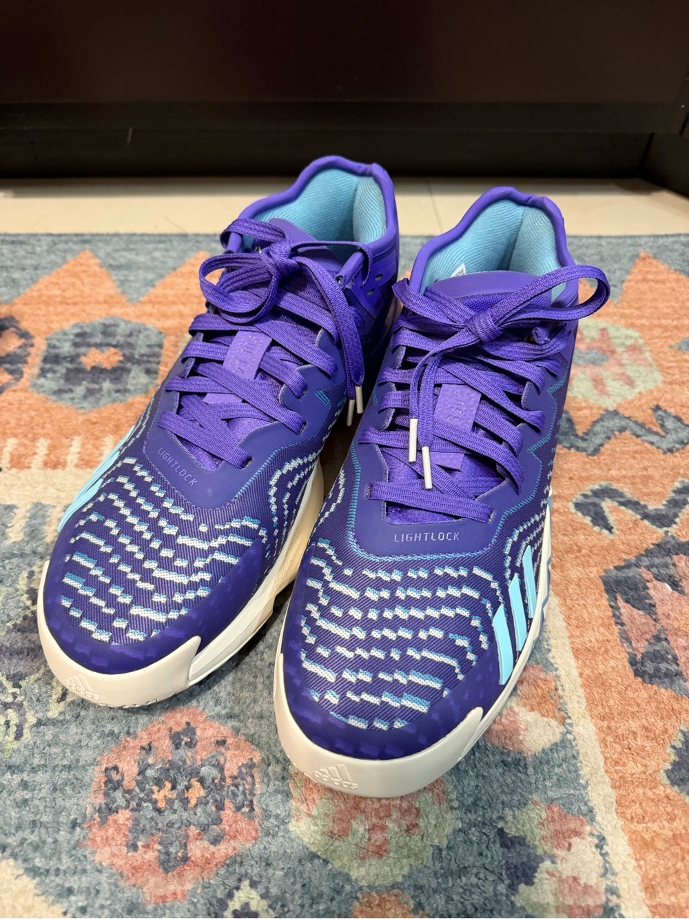 adidas Purple Sneakers with Light Blue Accents